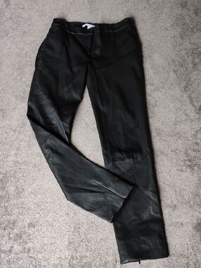 Diane Von Furstenberg Everly Leather Moto Pants